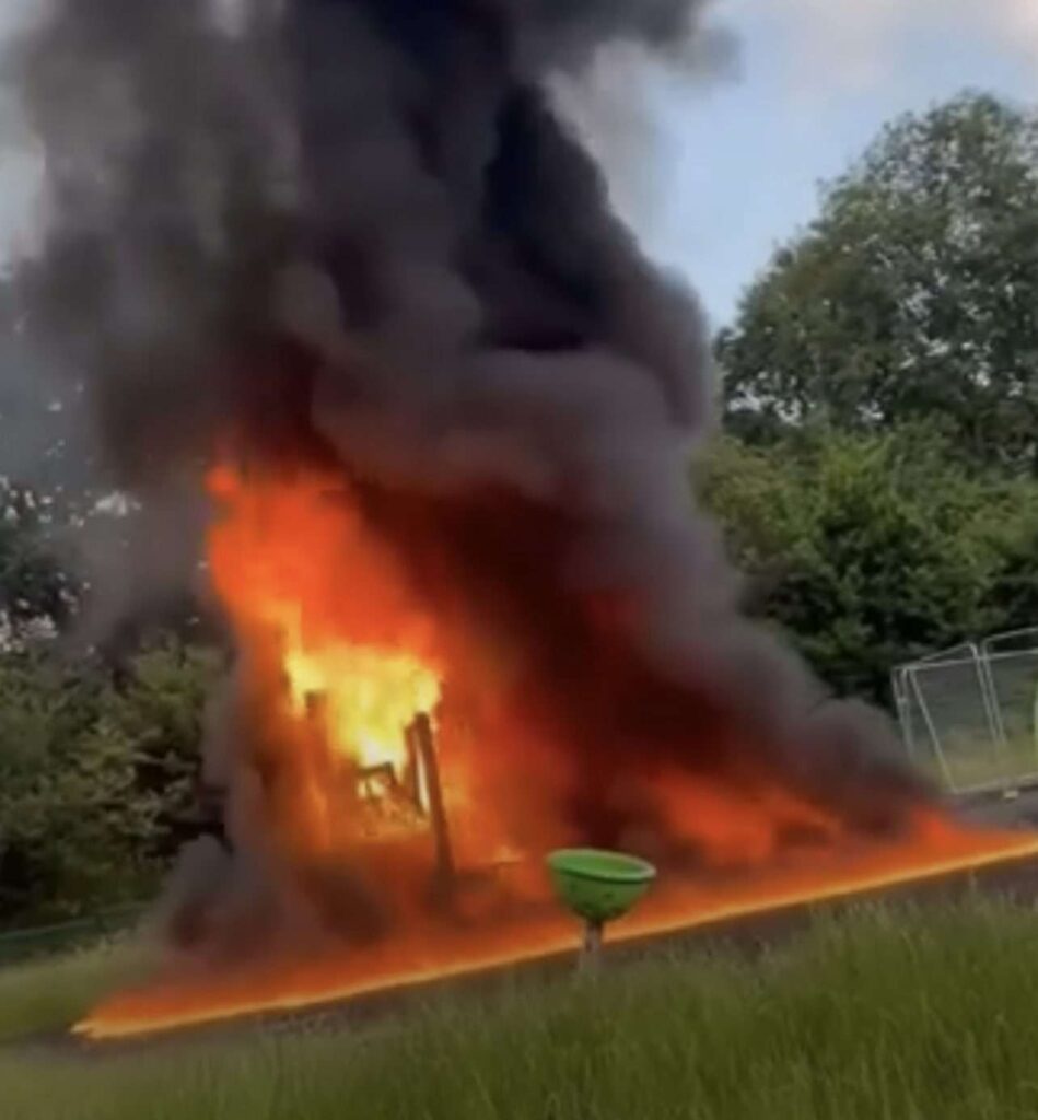 Firefighters Were Called To The Daisy Dip Play Park Just Off Bluebell Road In Southampton After A Blaze Was Started