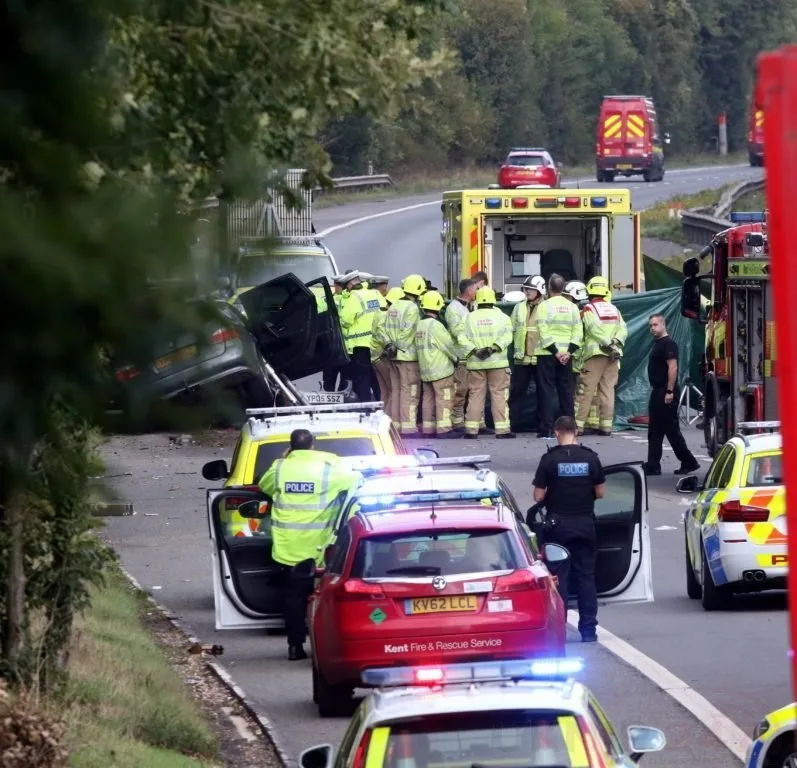 BMW Driver Flees After M2 Crash Near Medway Leaving Passenger Seriously Injured
