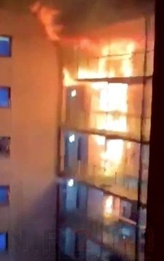 Major blaze rips through Bolton cladded  accommodation block