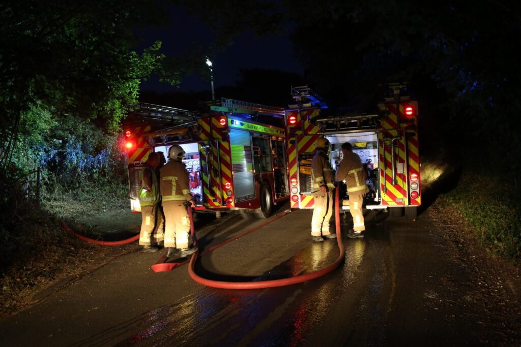 Emergency Services Called  To Fire In The Open In Newport