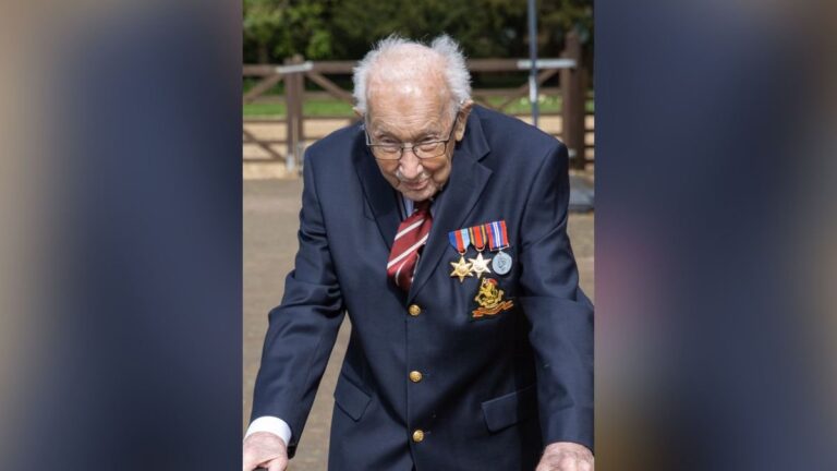 Captain Tom Moore, Who Has Famously Raised £30million For The Nhs By Walking Over 100 Laps Of His Garden, Has Been Named A Point Of Light Winner By Prime Minister Boris Johnson