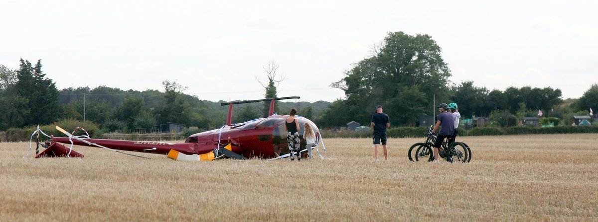 Fire Crews Called To A Helicopter Crash In Herne Bay