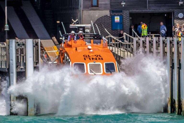 Lifeboat Launches Into Gale Winds After Report of People Entering Water at Worthing Pier