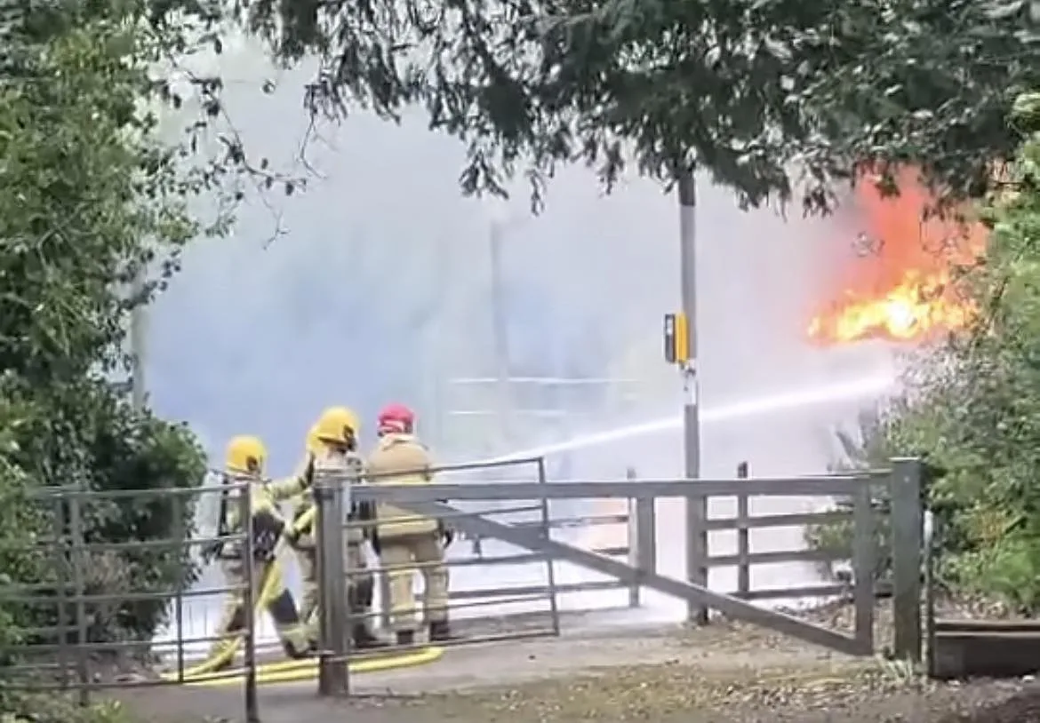 Fuel Tanker Goes Up in Flames in Telford Blaze