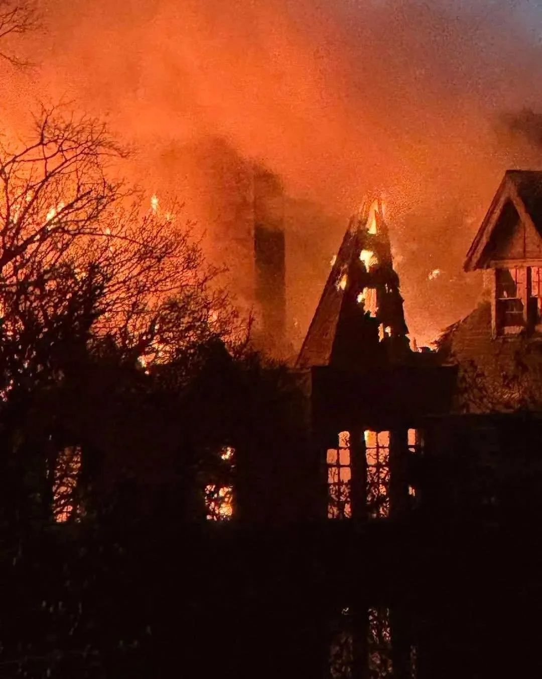 Massive Fire Rips Through Disused Hospital Building in Aberdeen