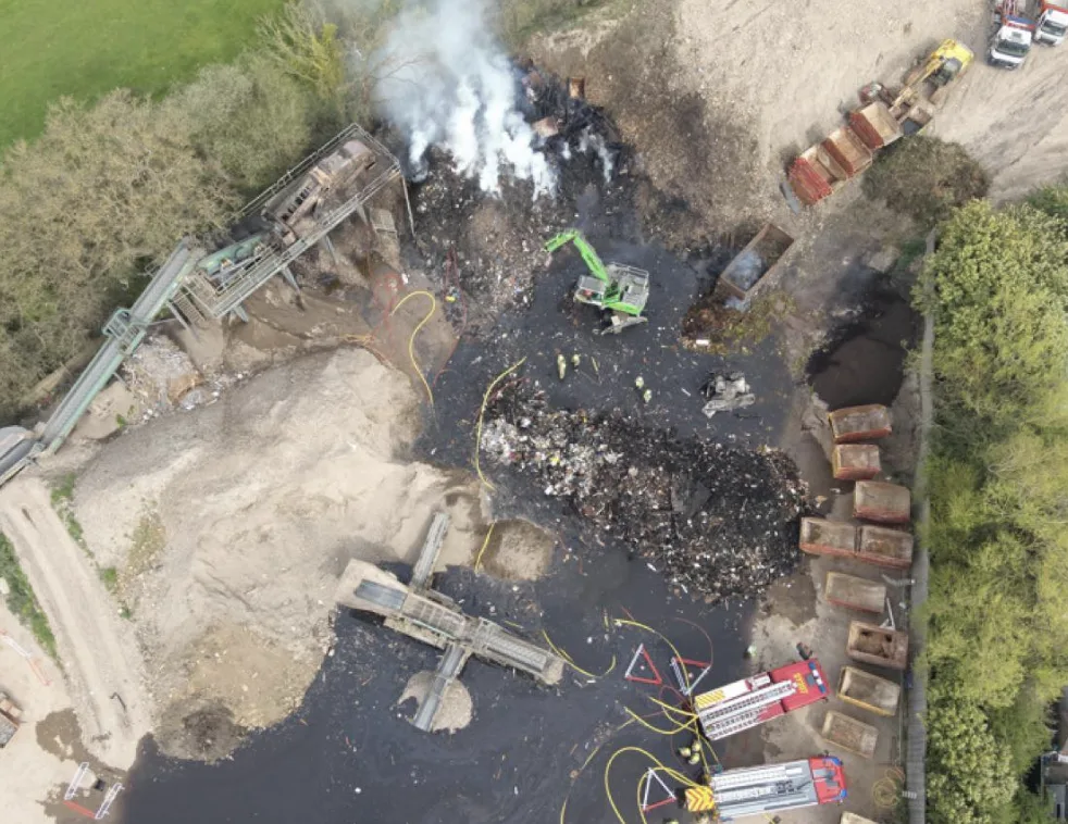 Major Blaze Rips Through Guildford Waste Centre