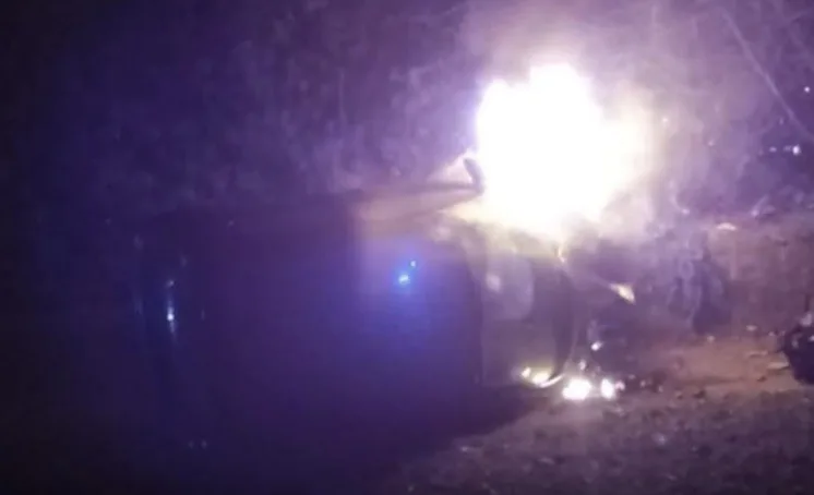 Hero Cops Save Two Men From Blazing Car in Rotherham