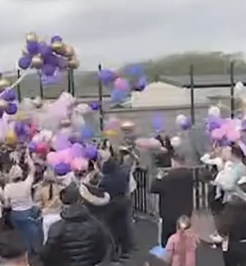 Mourners Release Balloons in Heartfelt Tribute to Tragic Mum Scarlett Faulkner