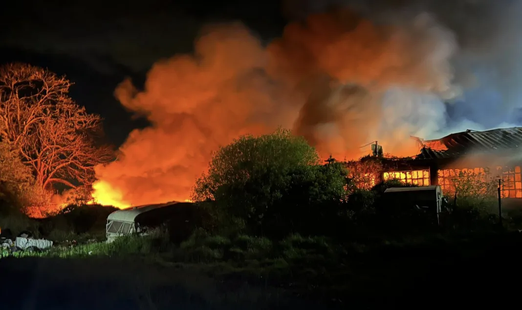 Blaze Erupts at Industrial Unit in Roydon