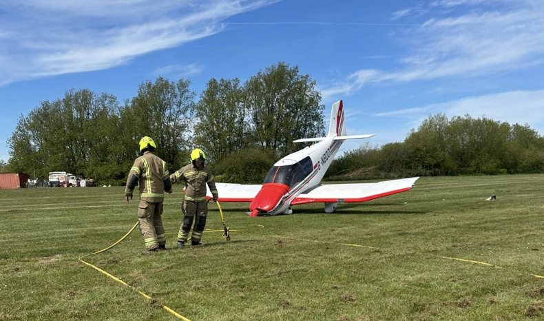 Light Aircraft Crashes at Clacton Airfield with Two Minor Injuries
