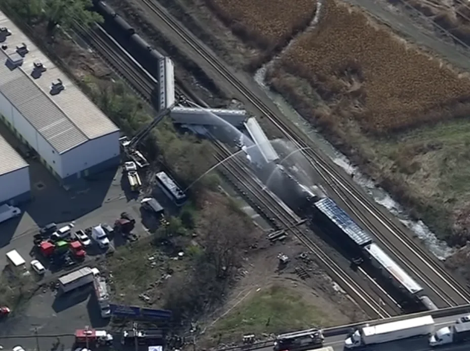 Freight Train Derails Near North Bergen Carrying Flammable Liquids