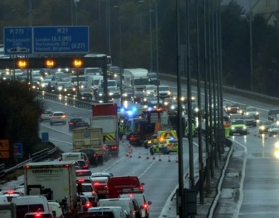 Bin Lorry Crash on M27 Sparks Probe Into Speeding After Rush Hour Chaos
