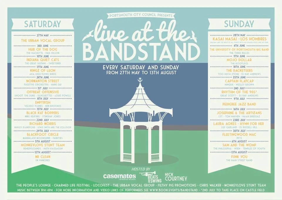 Portsmouth’s FREE Summer Bandstand Gigs: Full Line-Up Unveiled from May to August!