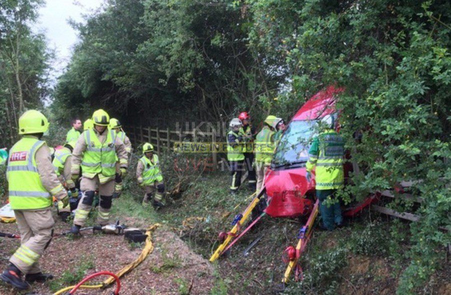 Three Cut from Vehicle after M40 Crash