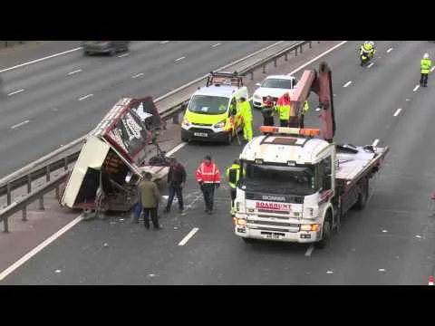 M27 Chaos: Fairground Trailer Crash Closes Three Lanes, Traffic Jam for Miles