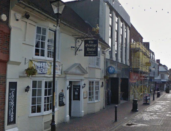 Two Arrested After Stabbing and Brawl at Ashford’s George Hotel Pub