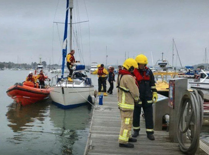 Boat Engine Blaze on River Hamble Sparks Fire and Coastguard Rescue