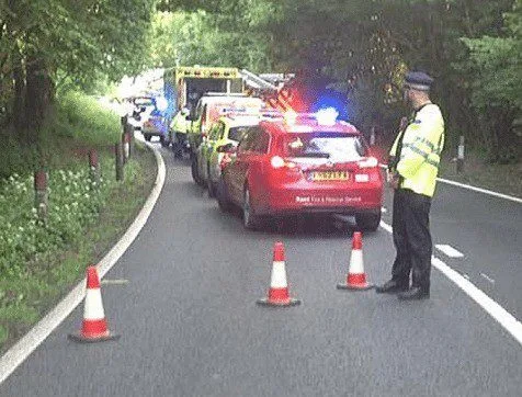 Horror Crash on A21 Leaves Two Trapped and Four Injured, Air Ambulance Called