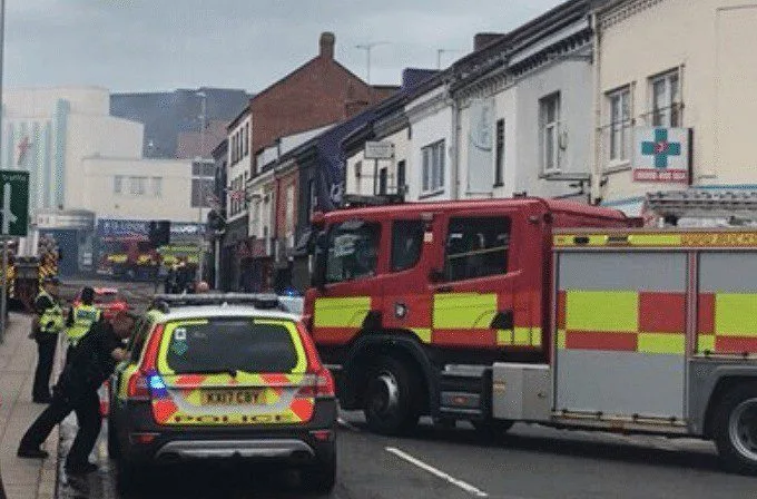 Major Blaze on Abington Street Northampton Causes Chaos with Multiple Road Closures – No Injuries Reported