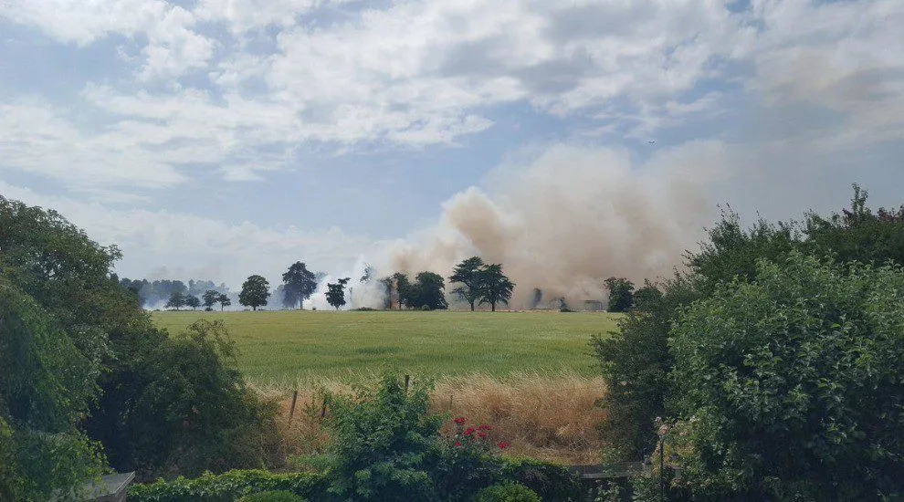 Holyport Locked Down as 50 Firefighters Battle Massive Farm Fire near M4 Junctions