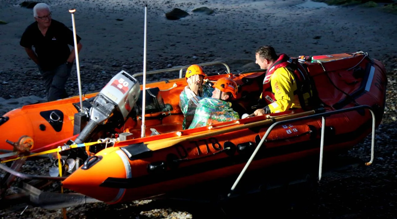 Two Walkers Plucked from Rising Tide in Daring Bembridge Cliff Rescue