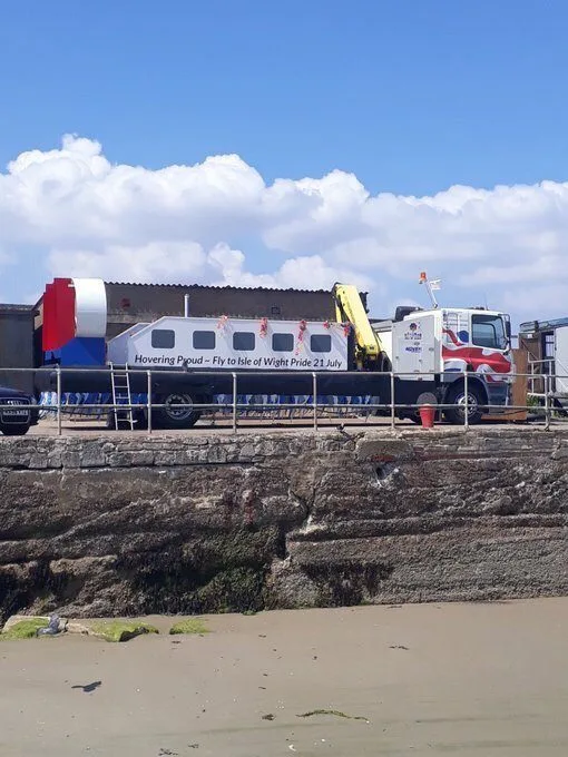 Hovercraft Floats Back to London Pride After 60 Years in Spectacular Rainbow Display