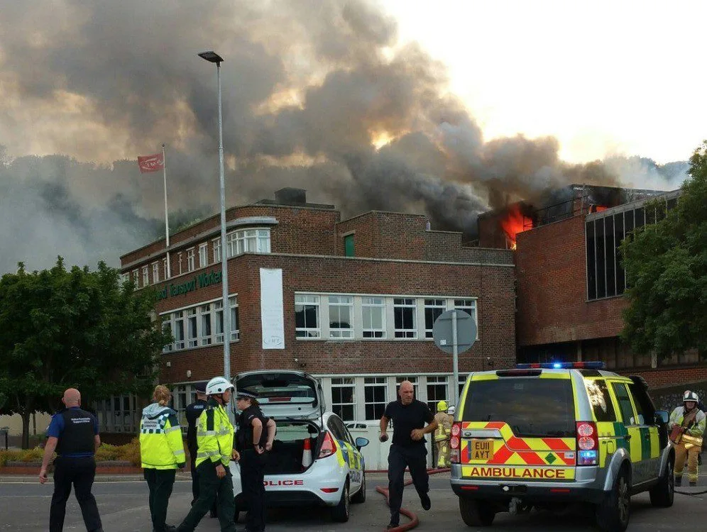 Fire Rips through Disused Dover Night Club