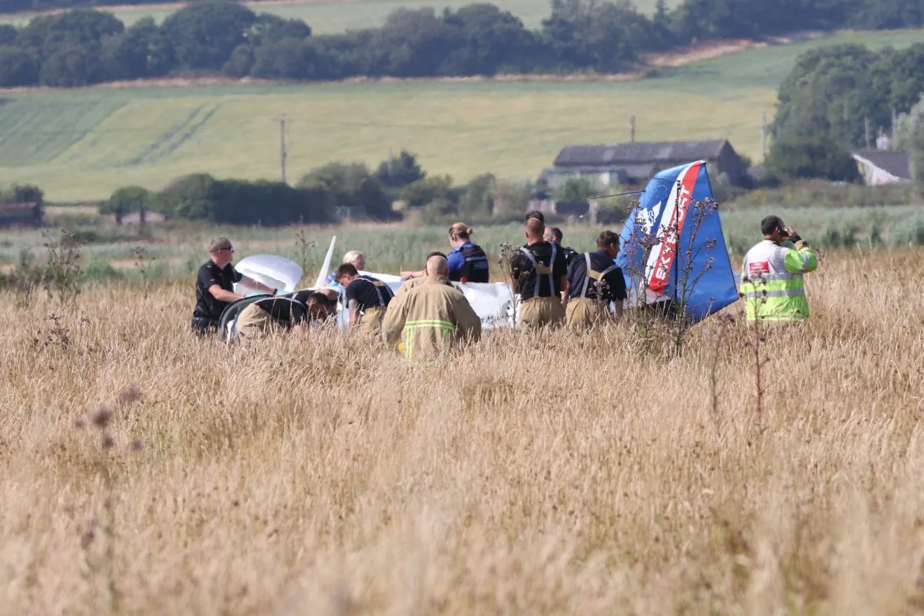 Dramatic Bembridge Plane Crash: Two Trapped After Aircraft Clips Power Lines and Crashes in Marshes
