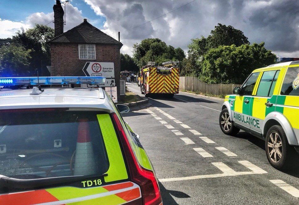 Two hurt In Headcorn Collision