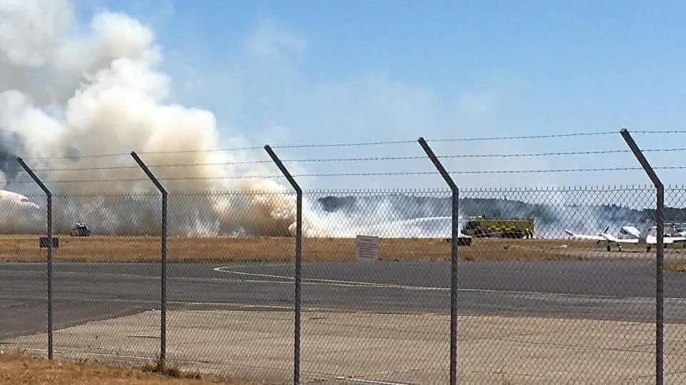 Grass Fire Sparks Bournemouth Airport Chaos as Flights Grounded