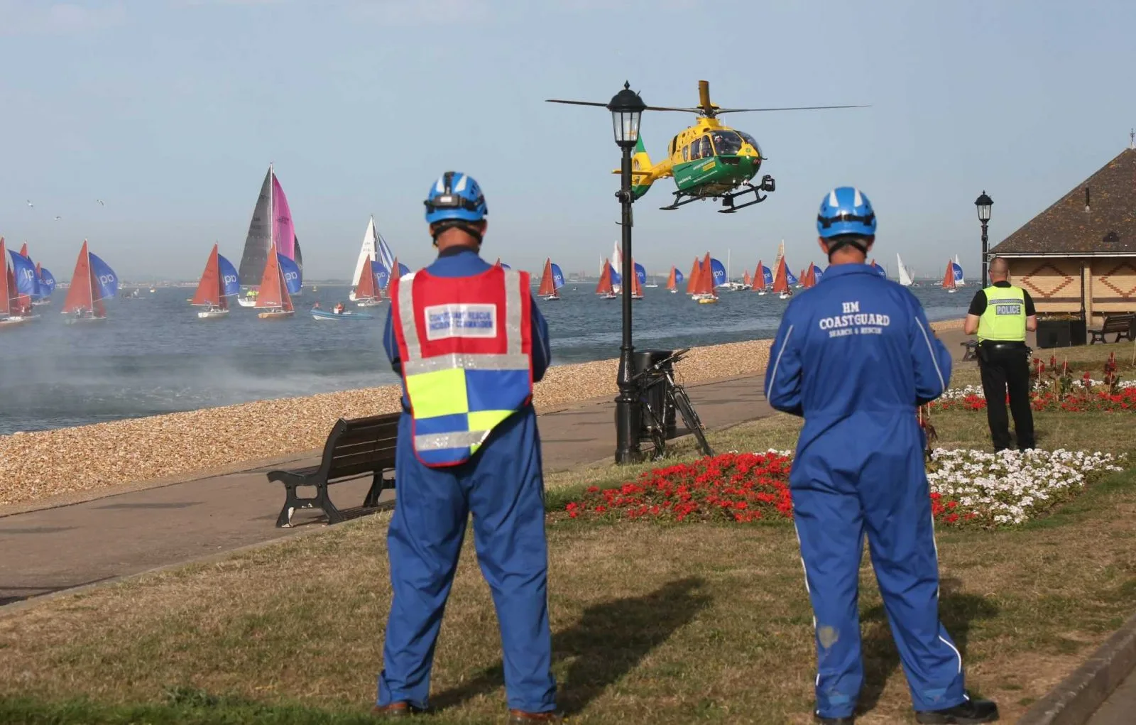 Woman having Heart attack Pulled from Cowes Water and Airlifted to Hospitial