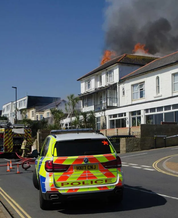 13-Hour Hotel Blaze in Sandown: Firefighters Battle Inferno at Two Hotels on Isle of Wight