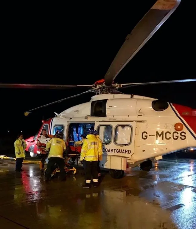 Midnight MedEvac Miracle: Two Airlifted from Isle of Wight by Coastguard Helicopter