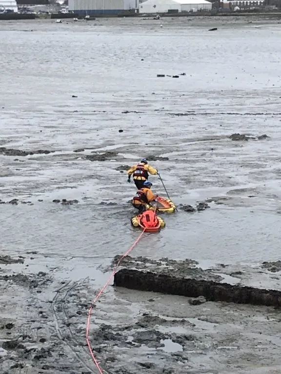 Man Trapped Waist-Deep in Mud at Portchester Saved by Coastguard Rescue Teams