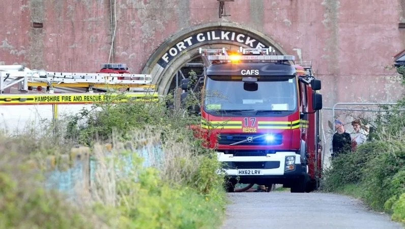Arson Probe Launched After Fiery Blaze Destroys Fort Gilkicker Shed in Gosport