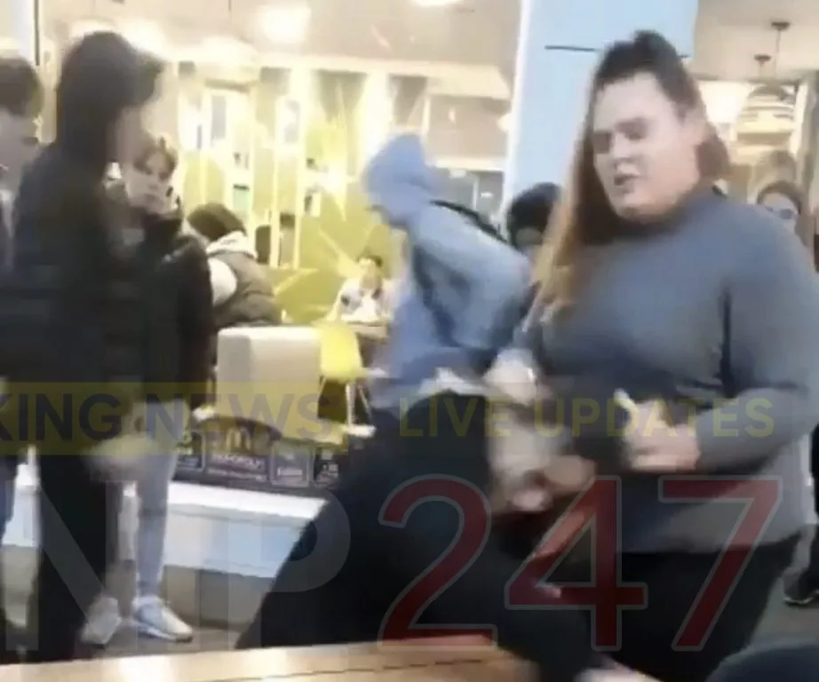 Shocking McDonald’s Brawl in Portsmouth: Teen’s Head Slammed on Table Caught on Video as Bystanders Watch