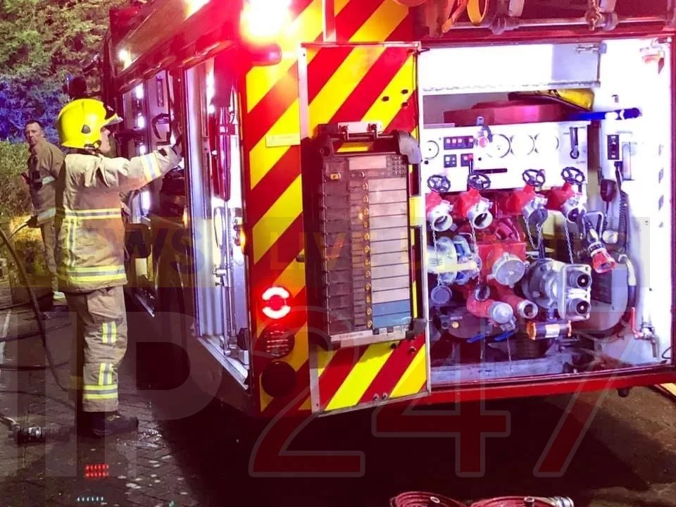 Blazing Bonfire Sparks Firefighter Rush to Albany Road, Newport