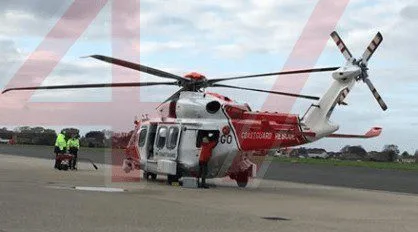 Coastguard Helicopter Airlifts Patient from St Mary’s Hospital on Isle of Wight in Daring Rescue