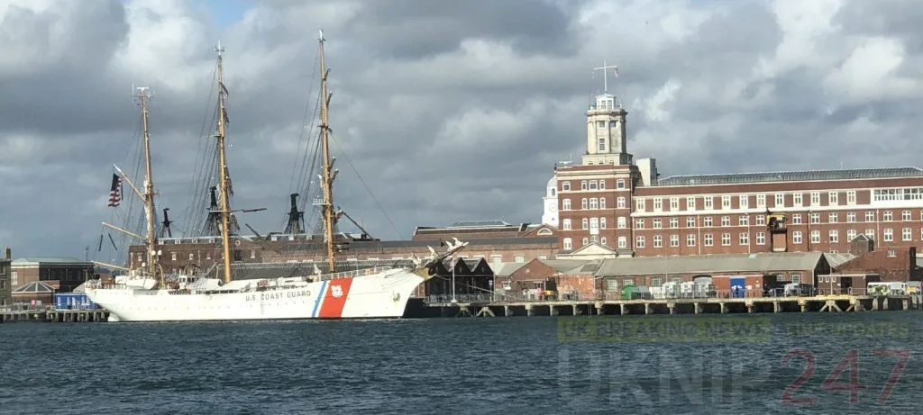 US Coast Guard Tall Ship Eagle Arrives at Portsmouth Naval Base for Rare Weekend Public Tours