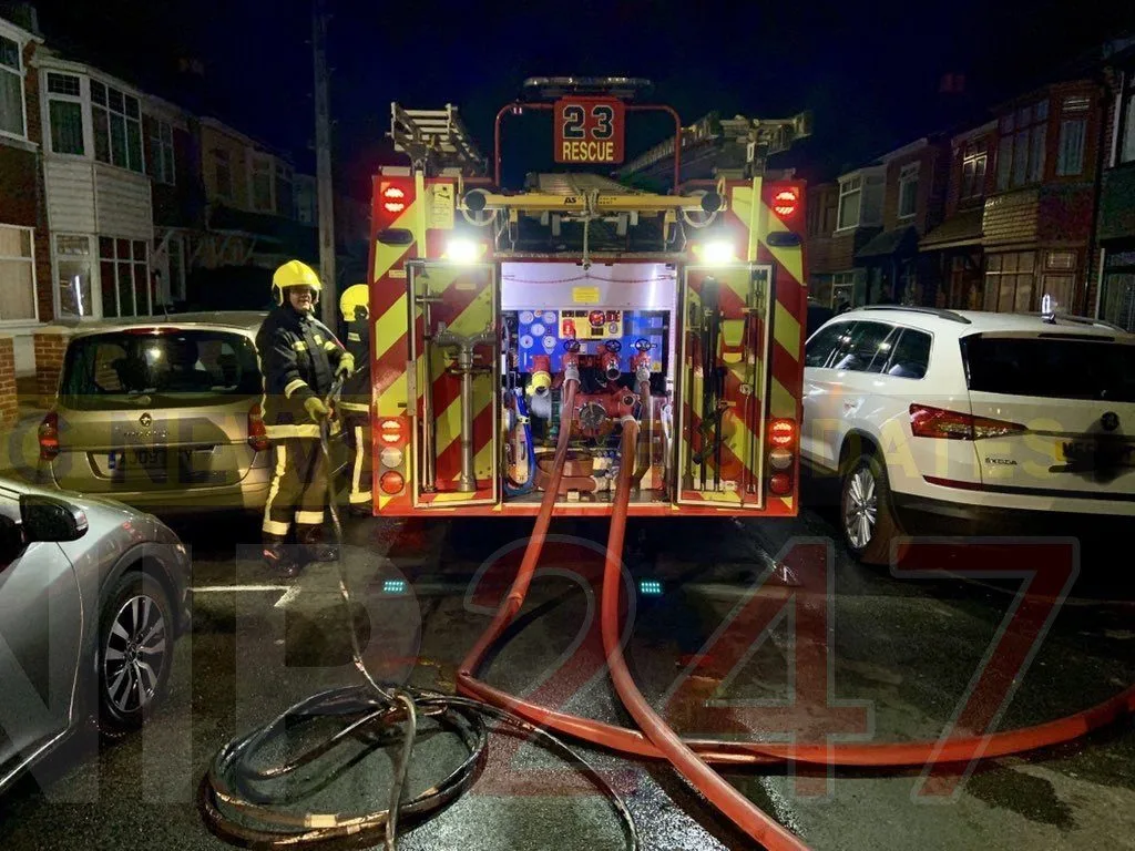 Hilsea Shed Blaze Spreads to Home – Firefighters Save Residents in Dramatic Rescue