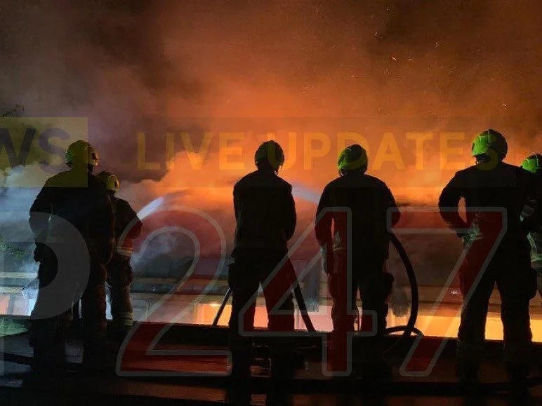 Massive Richmond Spa and Hotel Blaze Sends Thick Smoke, Thirty Fire Engines Battle Inferno