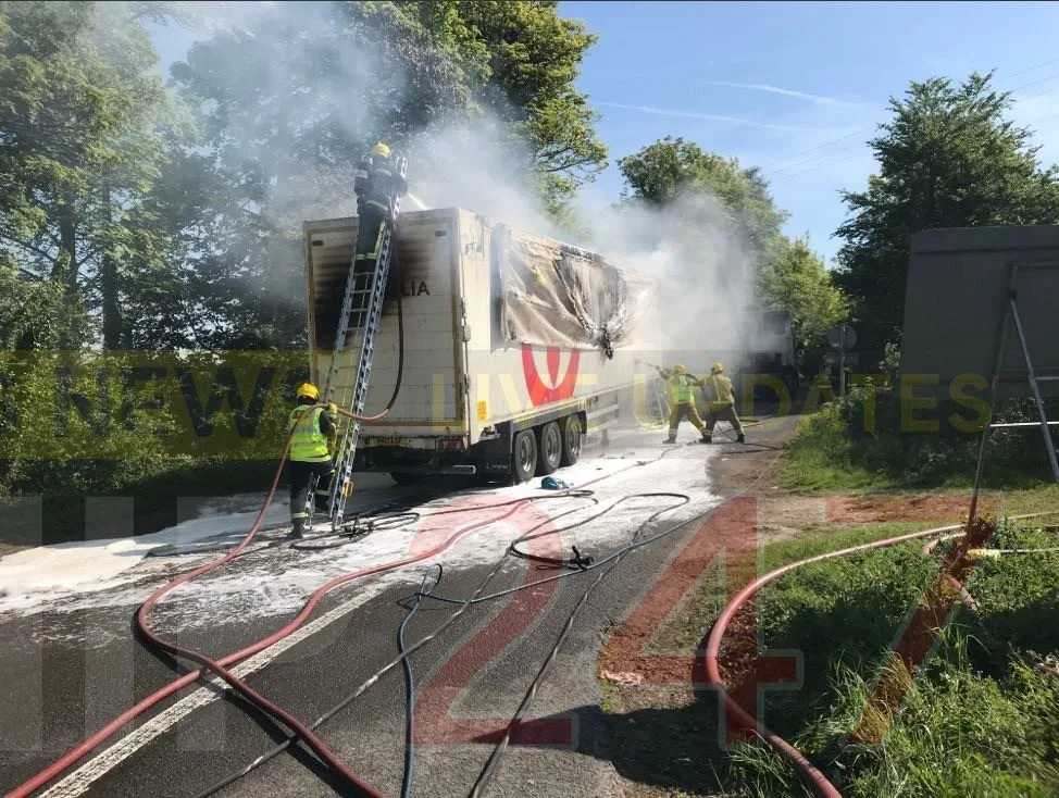 Refuse Lorry Blaze Sparks Chaos on A303: Firefighters Battle Massive Fire Amid Traffic Chaos
