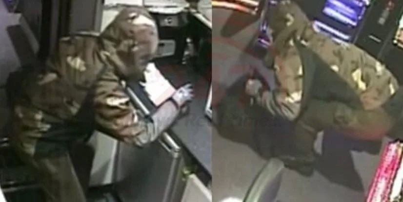 Armed Raider Ties Up Staff, Steals £11,000 from Southampton Arcade – Police Urge Public to Identify Camo-Coat Thief