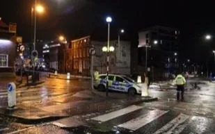 High-Speed Mercedes Chase in Uxbridge Ends in Pedestrian Injury and Crash, Police Hunt Suspect Continues