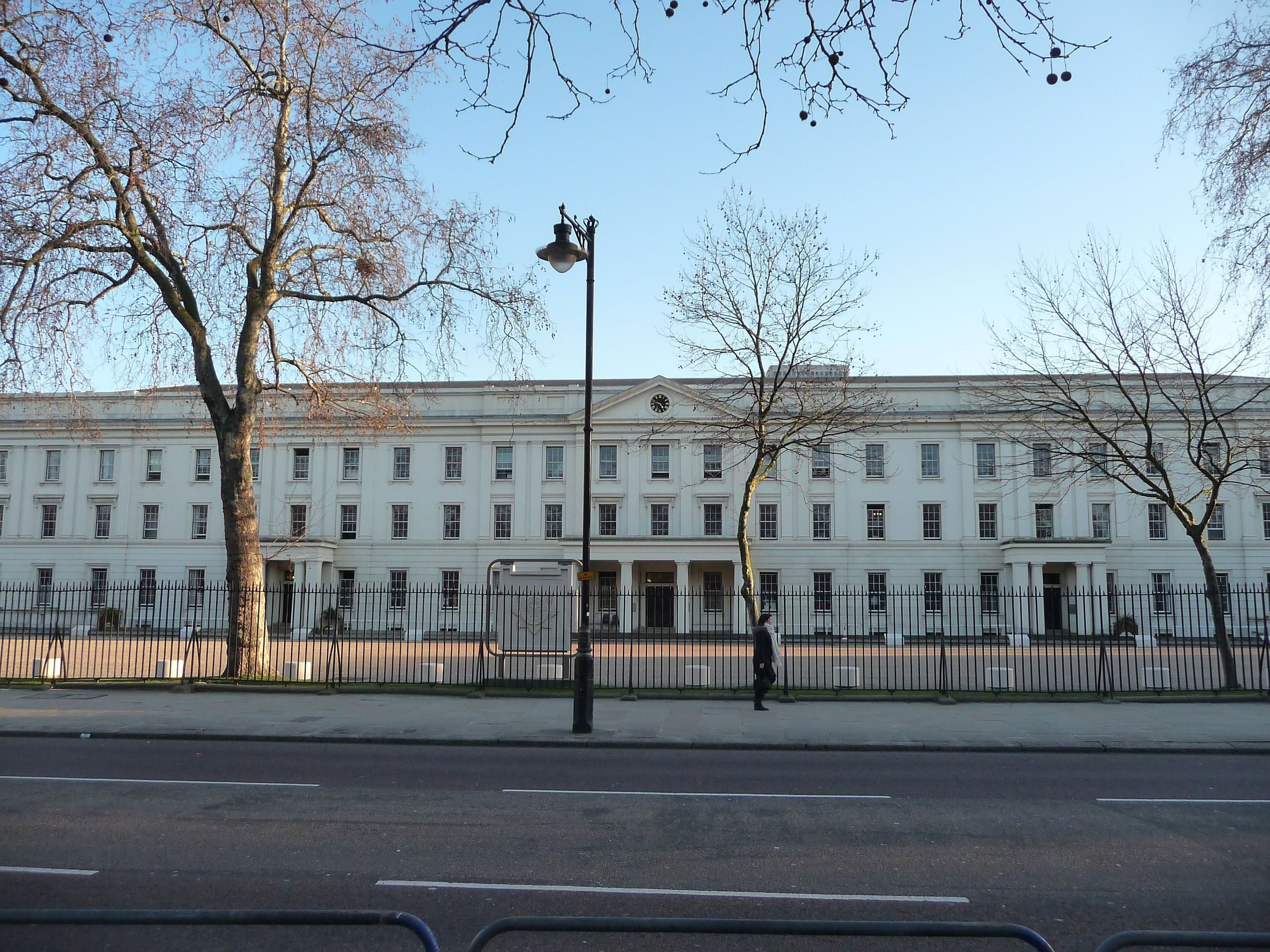 Fire crews have been scrambled to Wellington Barracks  in Westminster following reports of smoke issuing and a fire alarm sounding