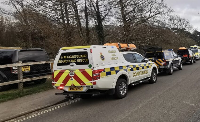 Rescue teams called to reports of person in the water at Royal Victoria Country Park in Netley