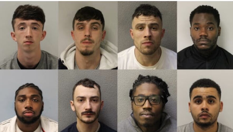 Eight men sentenced to over 100 years in jail following violent robberies in north London
