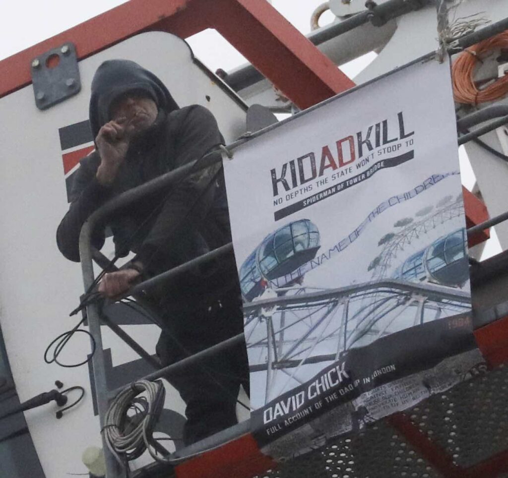 Crane Protestor David Chick who is about to spend the third night up in a crane says sorry  to the effected workers