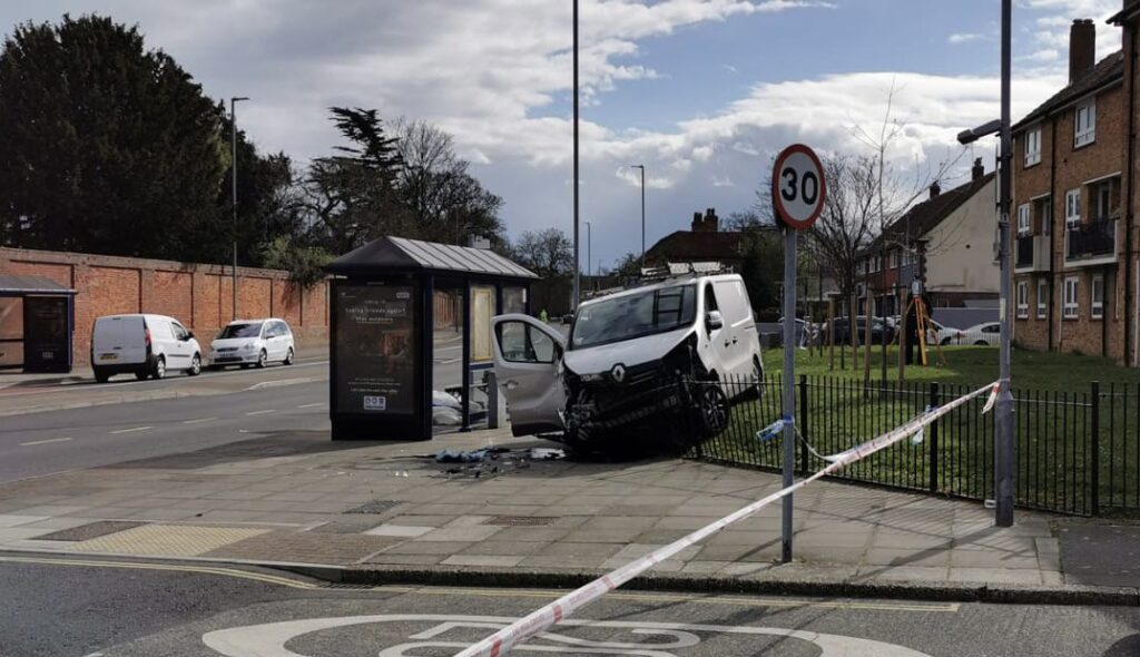 Man dies  after crashing van into railings in Portsmouth