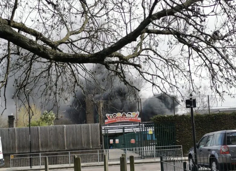 Blaze at De Lucy Primary School in Abbey Wood: 25 Firefighters Battle Flames as Roads Close